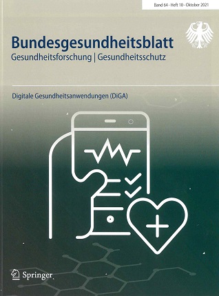 Titelbild Bundesgesundheitsblatt Band 64, Heft 10, Jahrgang 2021 (Quelle: © Springer-Verlag GmbH Deutschland, ein Teil von Springer Nature) Titelbild Bundesgesundheitsblatt Band 64, Heft 10, Jahrgang 2021