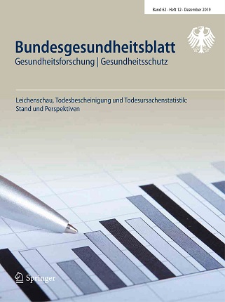 Titelbild Bundesgesundheitsblatt Band 62, Heft 12, Jahrgang 2019