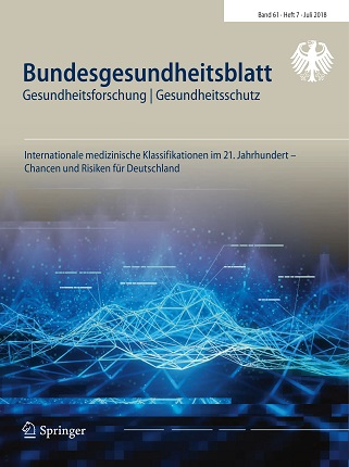 Titelbild Bundesgesundheitsblatt Band 61, Heft 7, Jahrgang 2018 (Quelle: © Springer-Verlag GmbH Deutschland, ein Teil von Springer Nature) Titelbild Bundesgesundheitsblatt Band 61, Heft 7, Jahrgang 2018