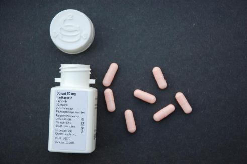 Fälschung Sutent 50 mg Hartkapsel (Quelle: BfArM) Fälschung Sutent 50 mg Hartkapsel