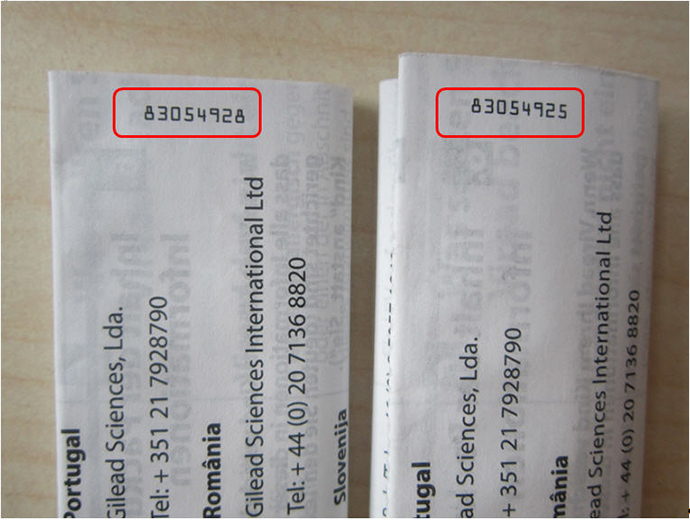 Abbildung Gebrauchsinformation Original und Fälschung  (Quelle: BfArM) Abbildung Gebrauchsinformation Original und Fälschung