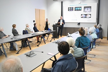 Vortrag Prof. Dr. Karl Broich, Tag der offenen Tür 2025 im BMG (Quelle: BMG/Thomas Ecke) Vortrag Prof. Dr. Karl Broich, Tag der offenen Tür 2025 im BMG