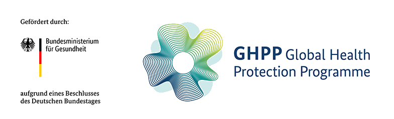 Logos des Global Health Protection Programme (GHPP) und Bundesministerium für Gesundheit(BMG) (Quelle: GHPP/Bundesministerium für Gesundheit) Logos des Global Health Protection Programme (GHPP) und Bundesministerium für Gesundheit(BMG)