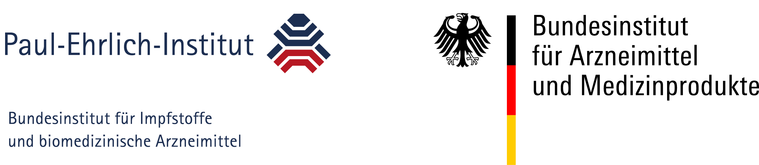 Quelle: Logo PEI: PEI, Logo BfArM: BfArM